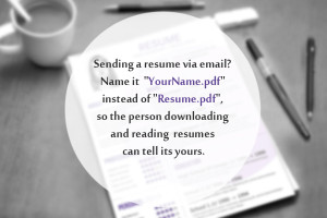 Sending Your Resume via Email